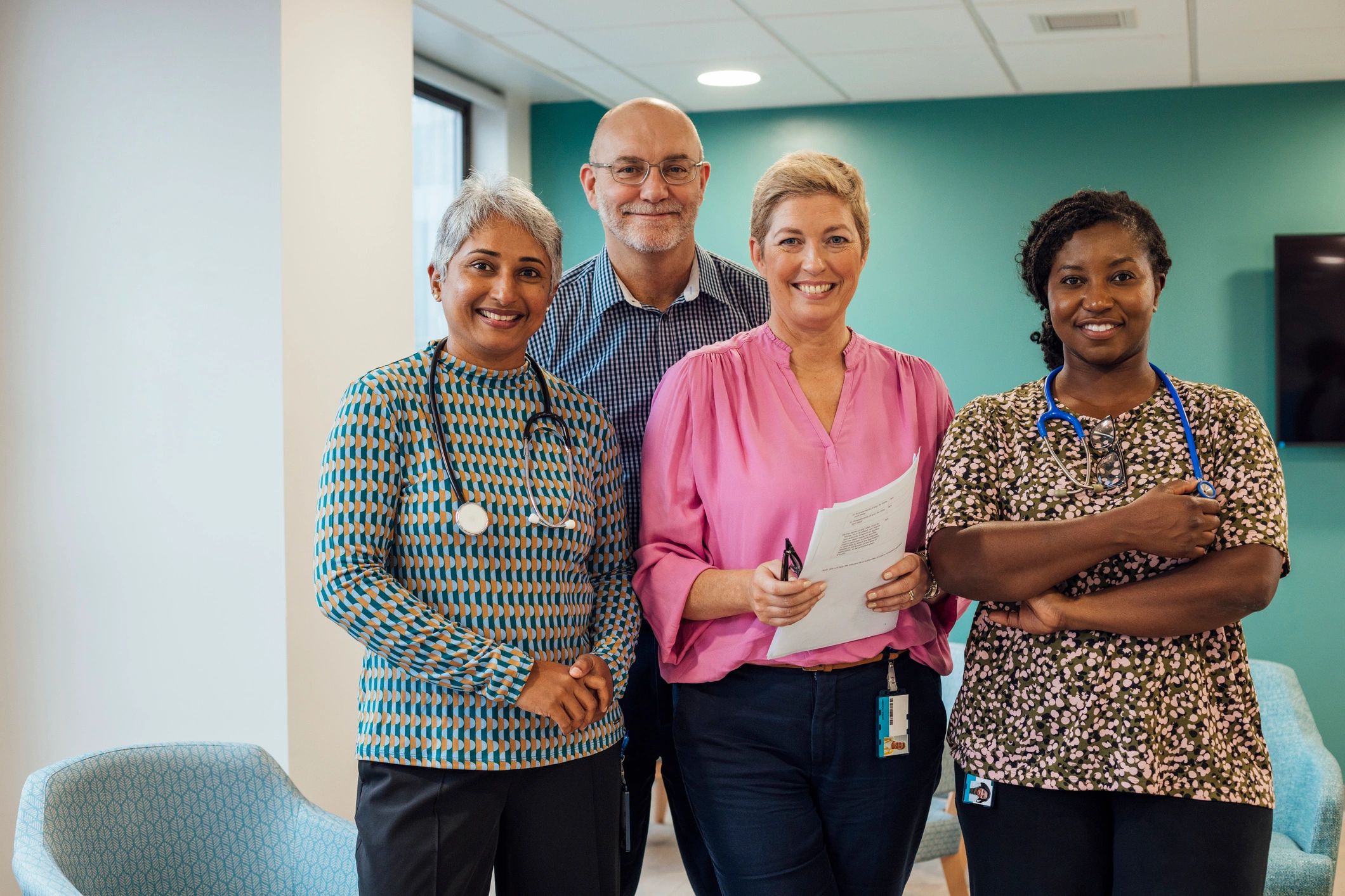 Professional clinic team portrait